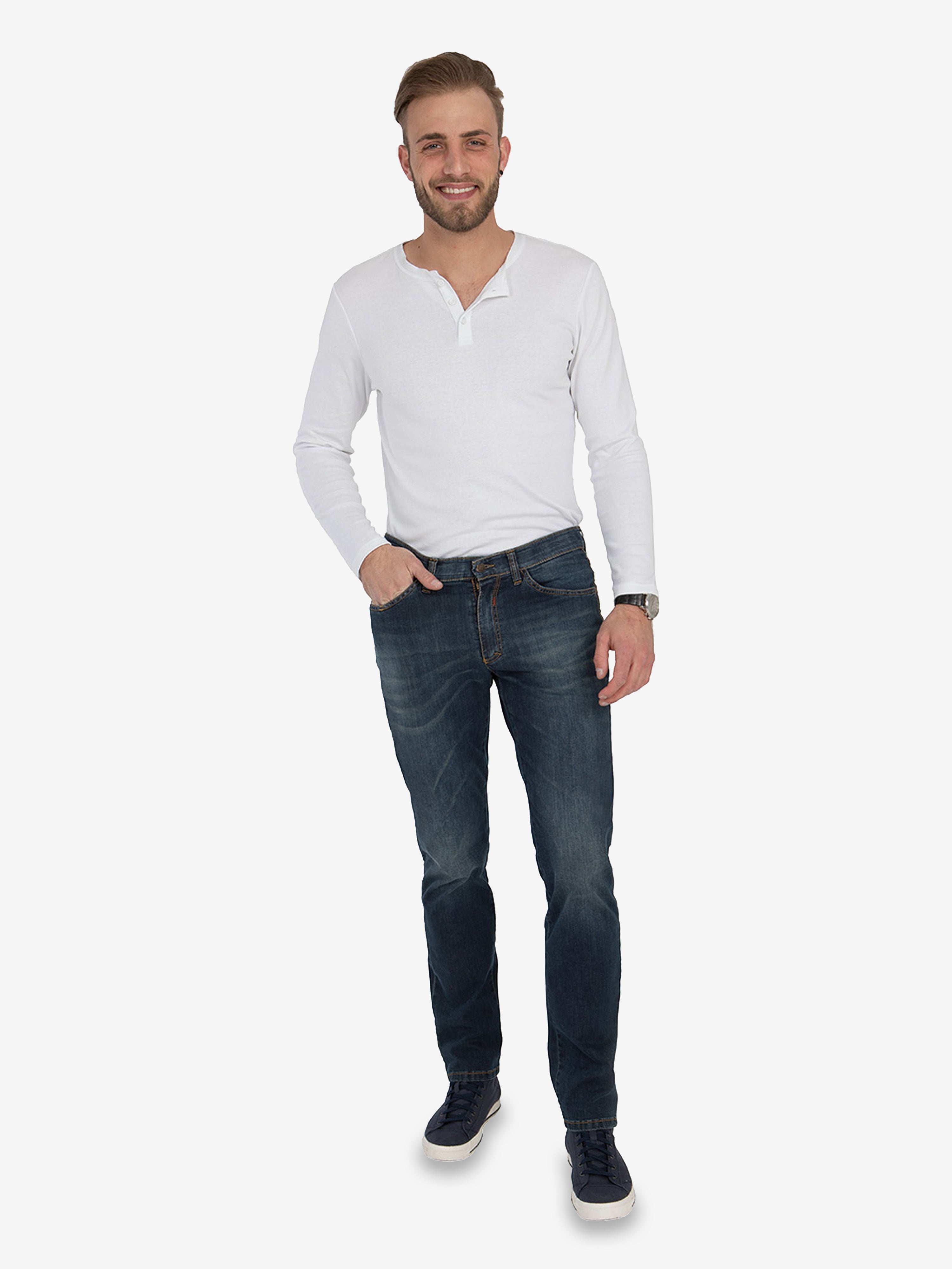 HENRY 6516 - khaki blau (gewaschen)